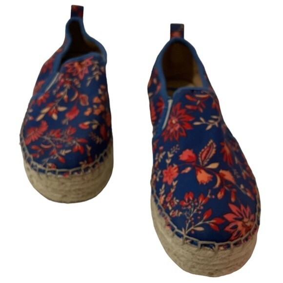 Sam Edelman‎ Carrin Blue Floral Slip-On Espadrilles Size 7.5 - Picture 4 of 12